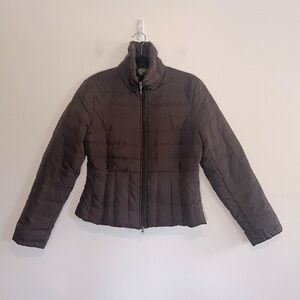 Kenneth Cole Reaction Women's Quilted Packable Jacket Size M Brown Puffer Mock